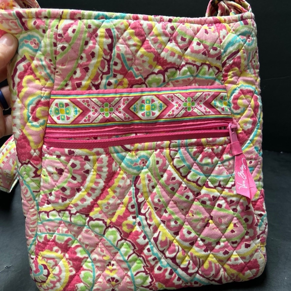Vera Bradley Quilted Multicolor Pink Patterned Crossbody